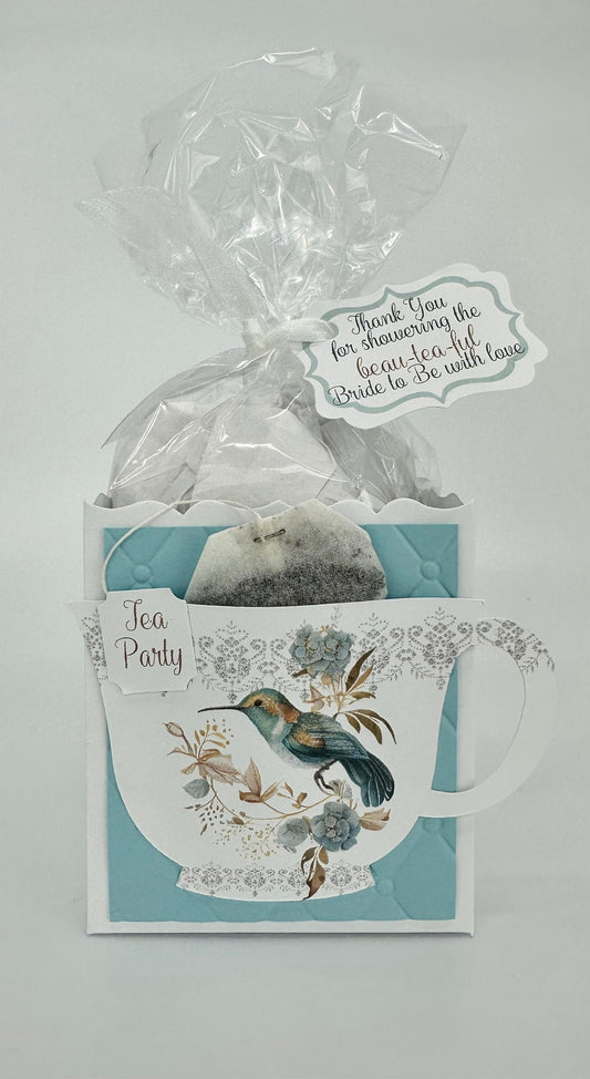 Blue Hummingbird Tea Party Favor