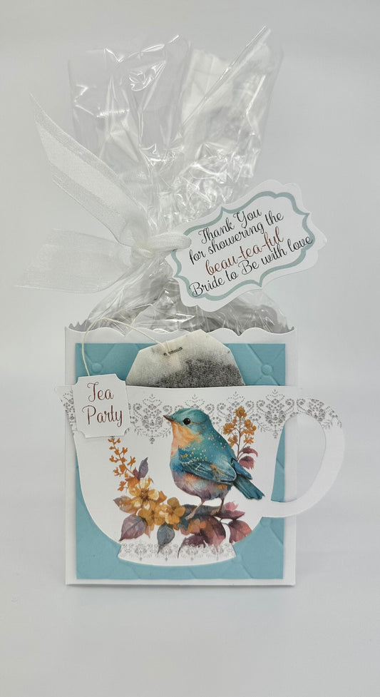 Bluebird Tea Party Favor from the Blueberry Tea Party Ensemble for Birthday or Beau-tea-ful Bridal Shower