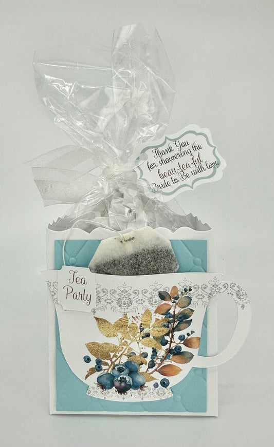 Blueberry Tea Party Favor for Birthday or Beau-tea-ful Bridal Shower