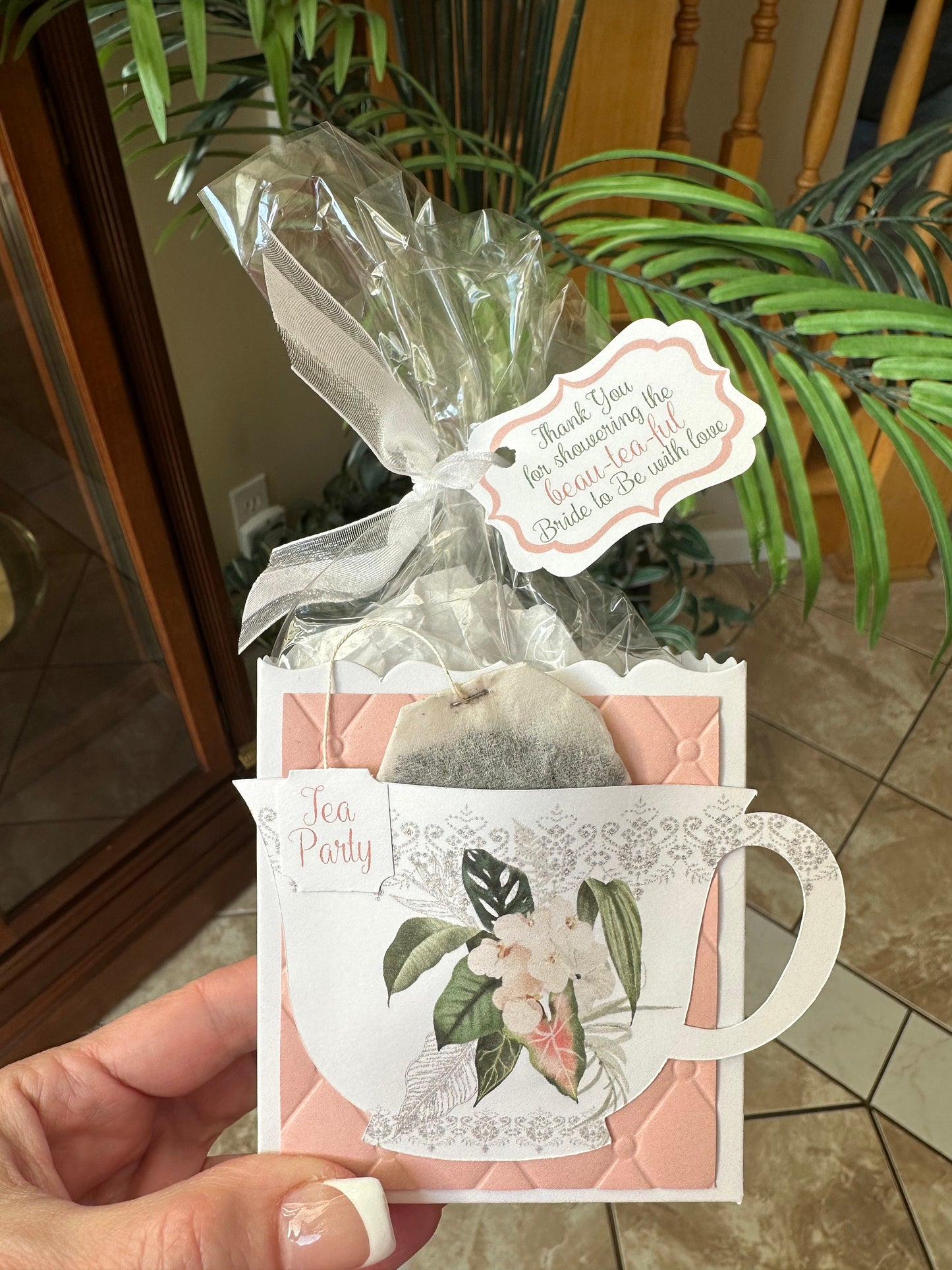 Tropical Tea Party Favors, Bridal Shower, Wedding (Set of 4)