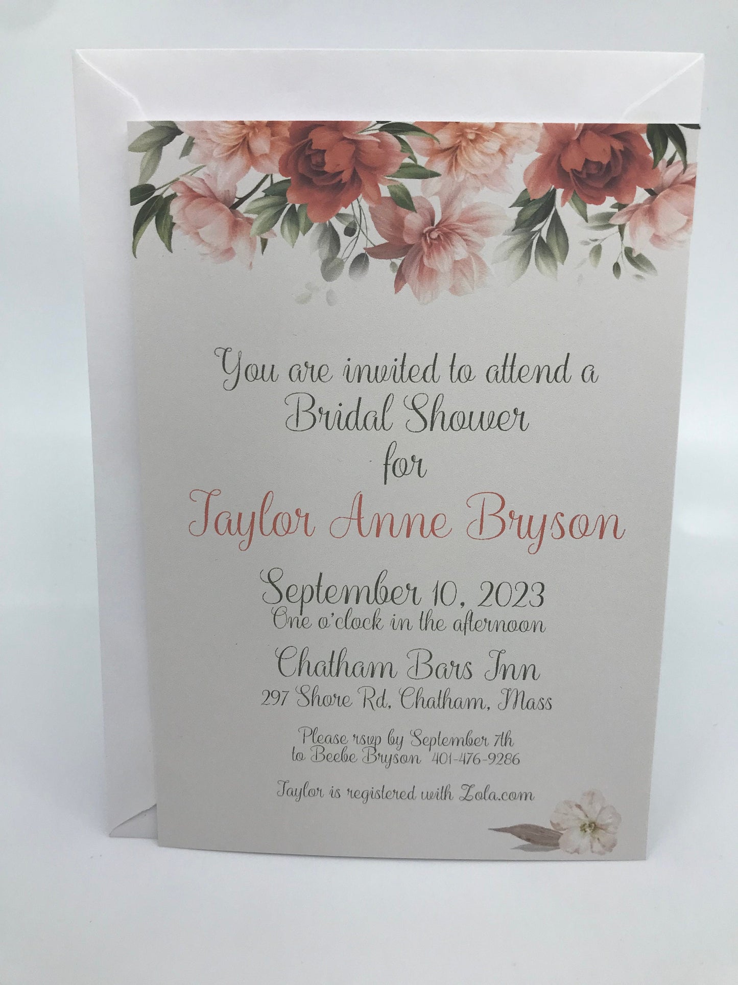 Fall Peony Beau-Tea-Ful Tea Party Ensemble Invite Favor Gift Box & Bag Place Card Bridal Baby Shower Wedding Adult Birthday Special Event