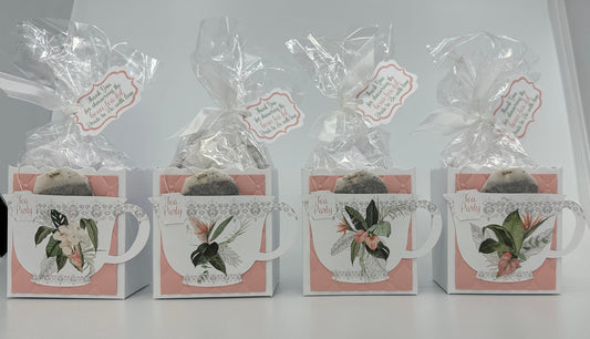 Tropical Tea Party Favors, Bridal Shower, Wedding (Set of 4)