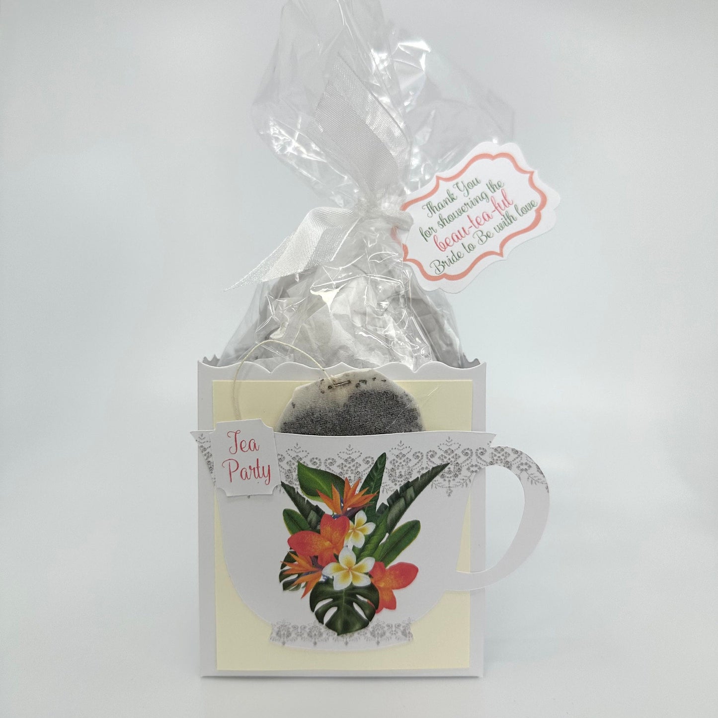 Bird of Paradise Beau-Tea-Ful Hawaiian Tea Party Favor Box & Bag Wedding Bridal Baby Shower Birthday Beach Corporate Special Event Planning