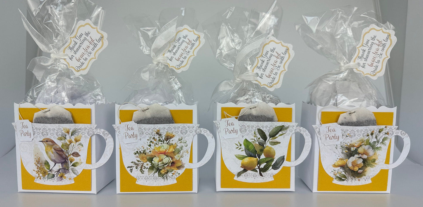 Yellow Flowers Bouquet Tea Party Favor Lemon Bird Ensemble Bridal Baby Shower Wedding Birthday Special Corporate Event Planning 80th