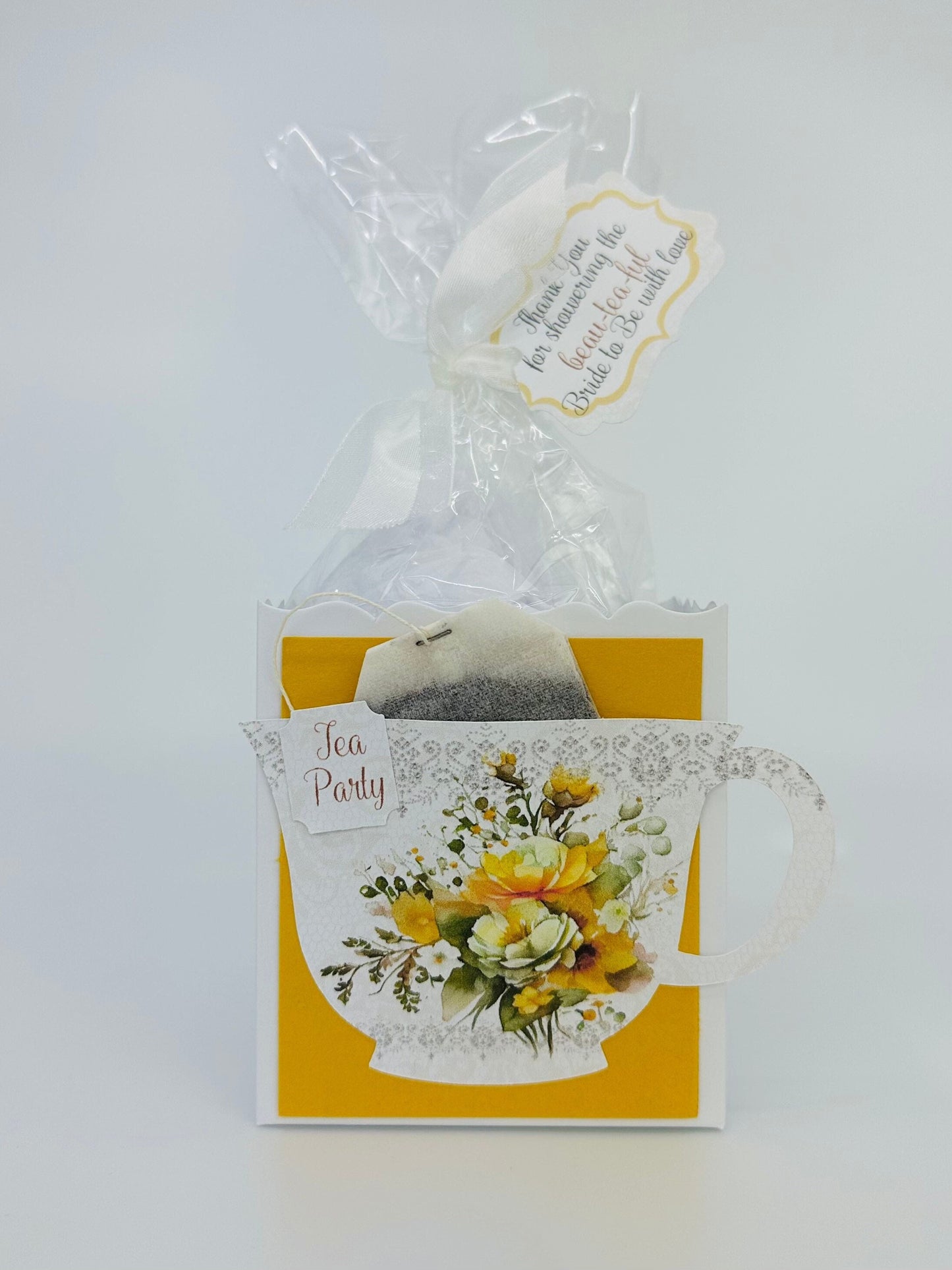 Yellow Flowers Bouquet Tea Party Favor Lemon Bird Ensemble Bridal Baby Shower Wedding Birthday Special Corporate Event Planning 80th