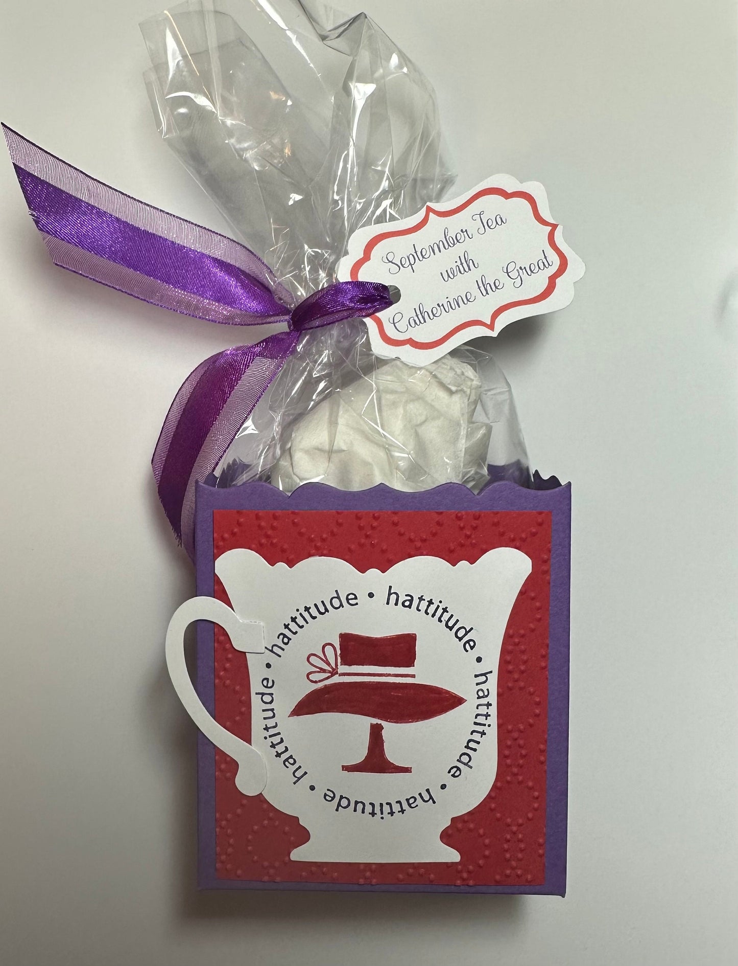 Red Hat Hattitude Tea Party Favor to stuff with edibles or small gifts