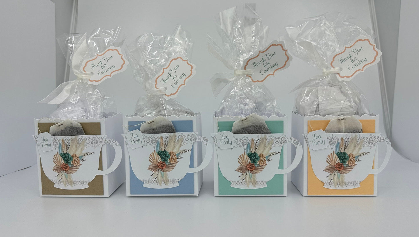 4 Beau-Tea-Ful Boho Bouquet Tea Party Favors