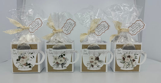 Four Winter Tea Party Favors for Bridal Baby Showers Weddings Birthday Special Corporate Event Planning