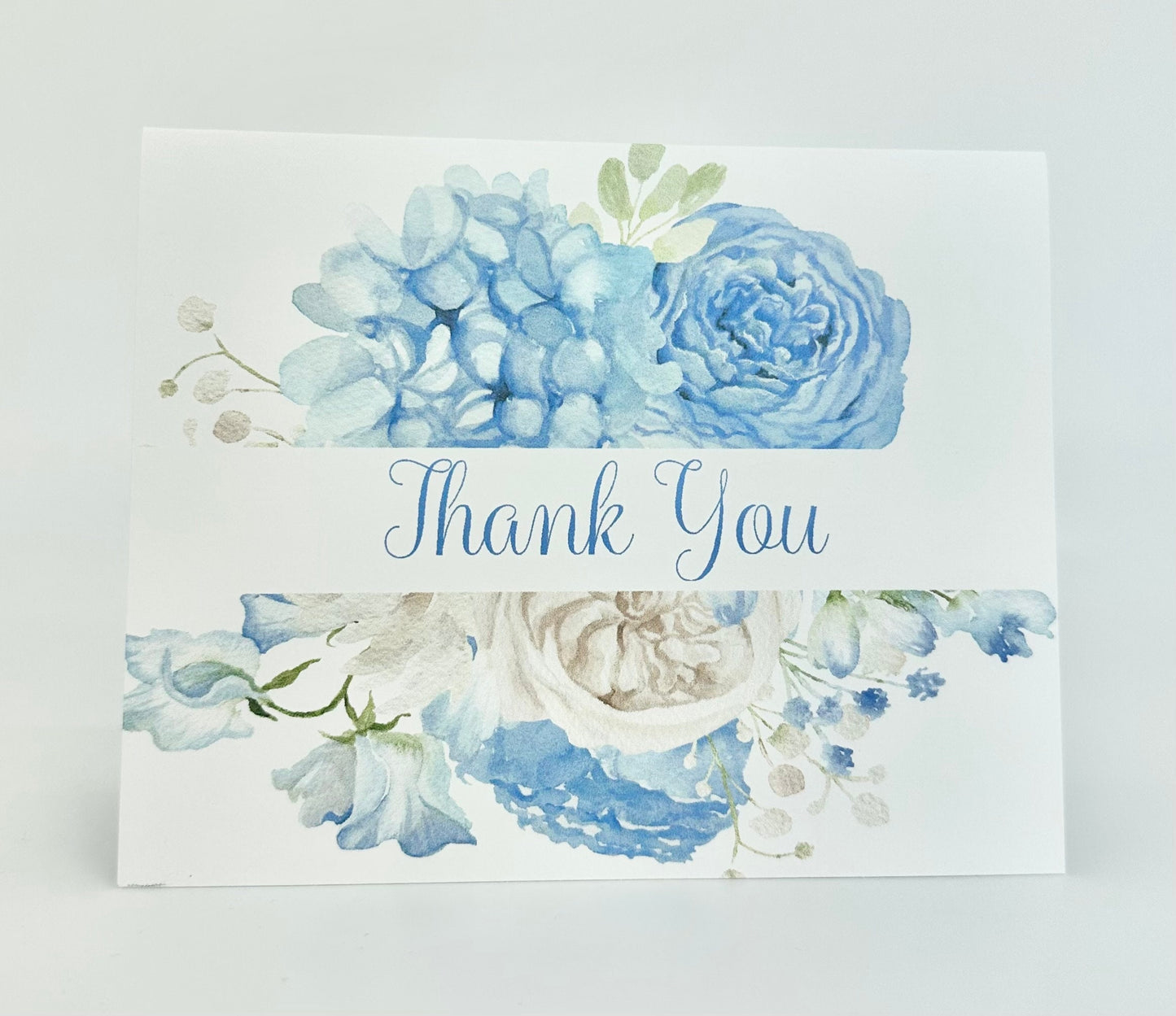 Sky Blue Package of 4 Thank You Cards