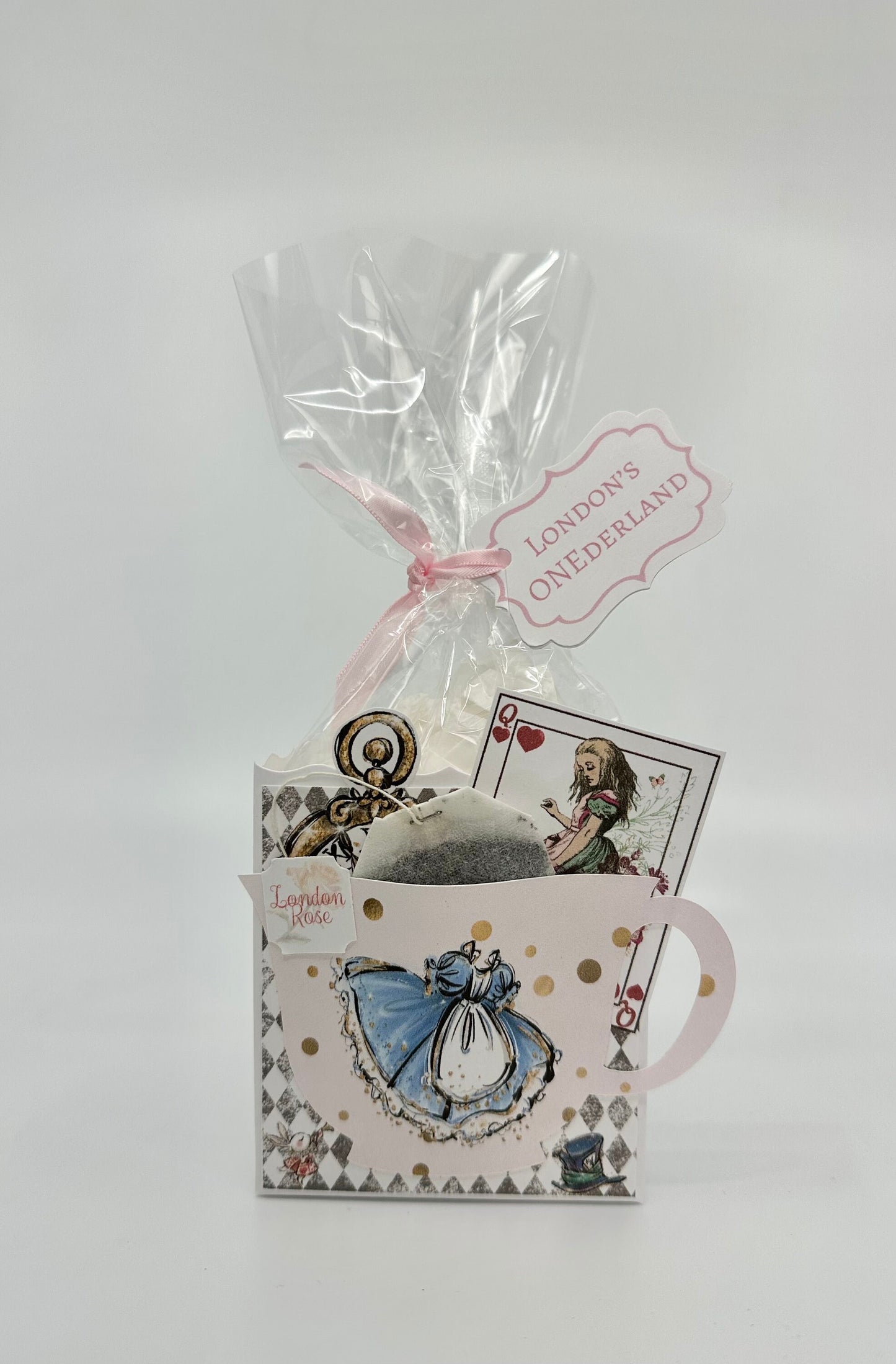 Alice in Wonderland Tea Party Favor Box – Shabby Chic Polka Dot, Set of 3