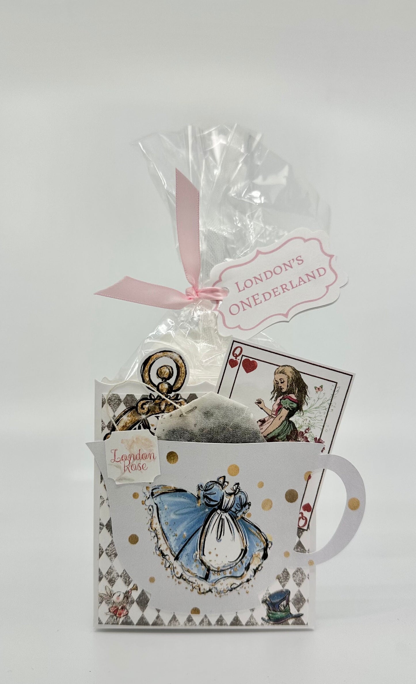 Alice in Wonderland Tea Party Favor Box – Shabby Chic Polka Dot, Set of 3