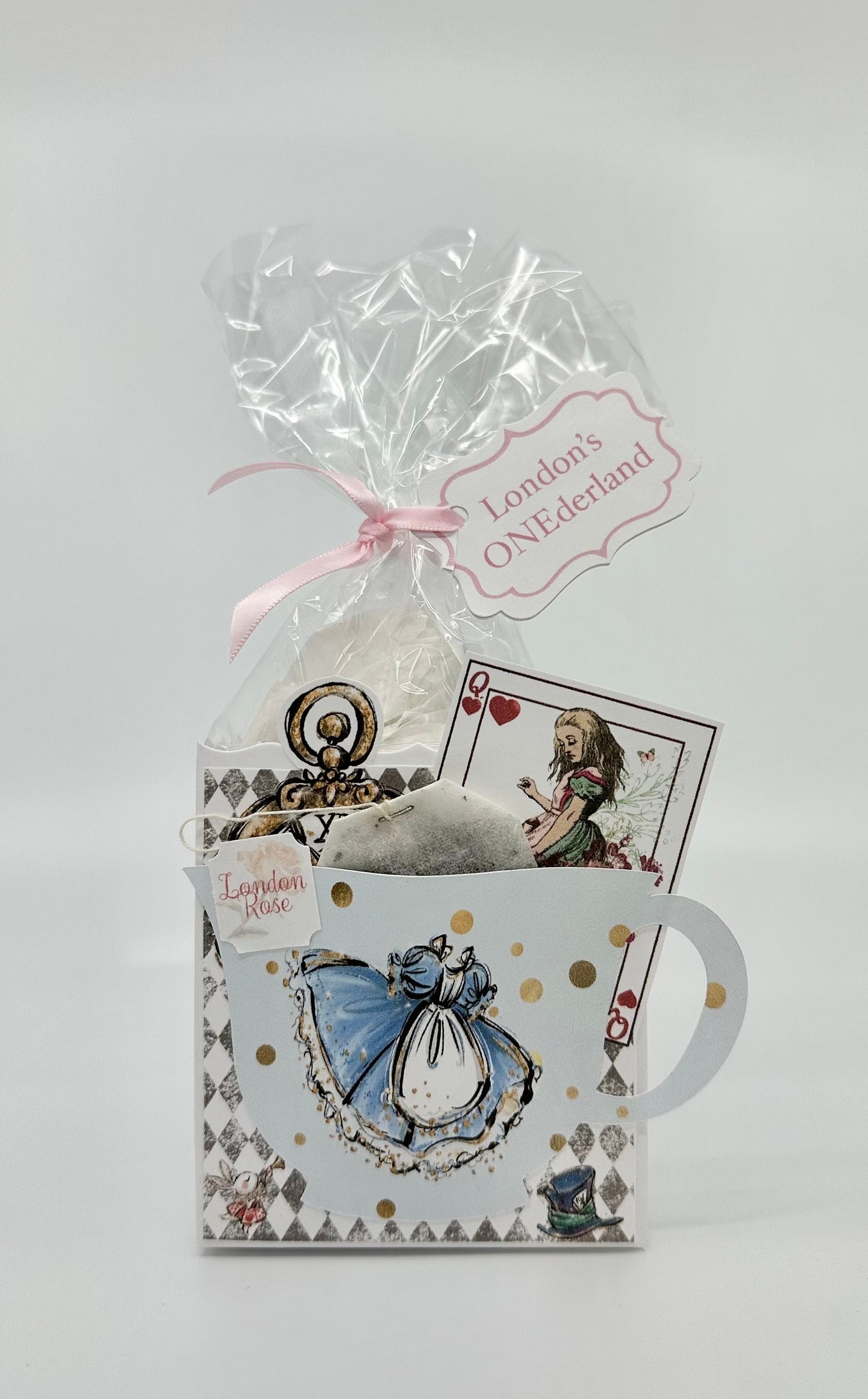 Alice in Wonderland Tea Party Favor Box – Shabby Chic Polka Dot, Set of 3