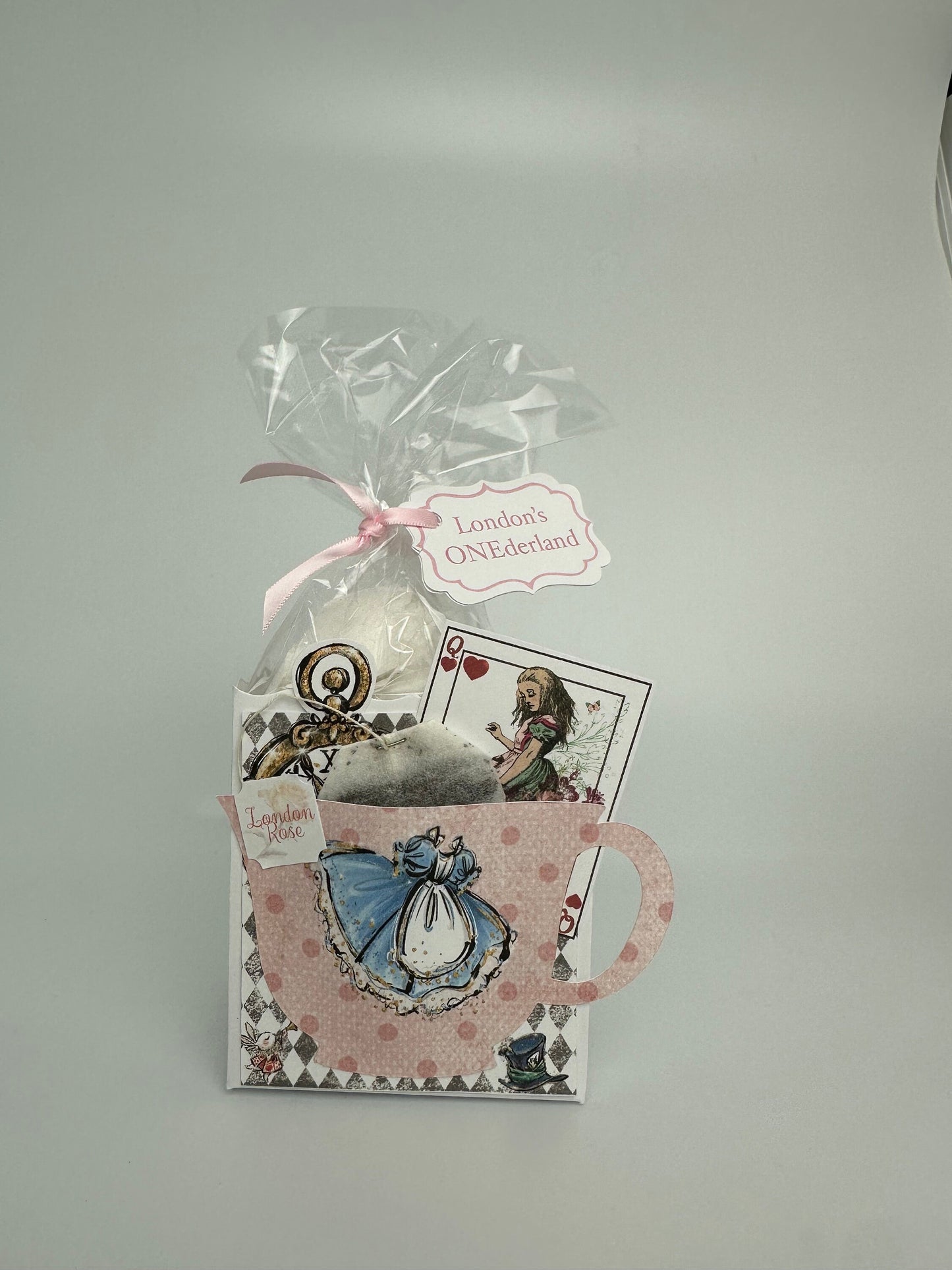 Set of 3 Shabby Chic Polka Dots Alice in Wonderland Tea Party Favor