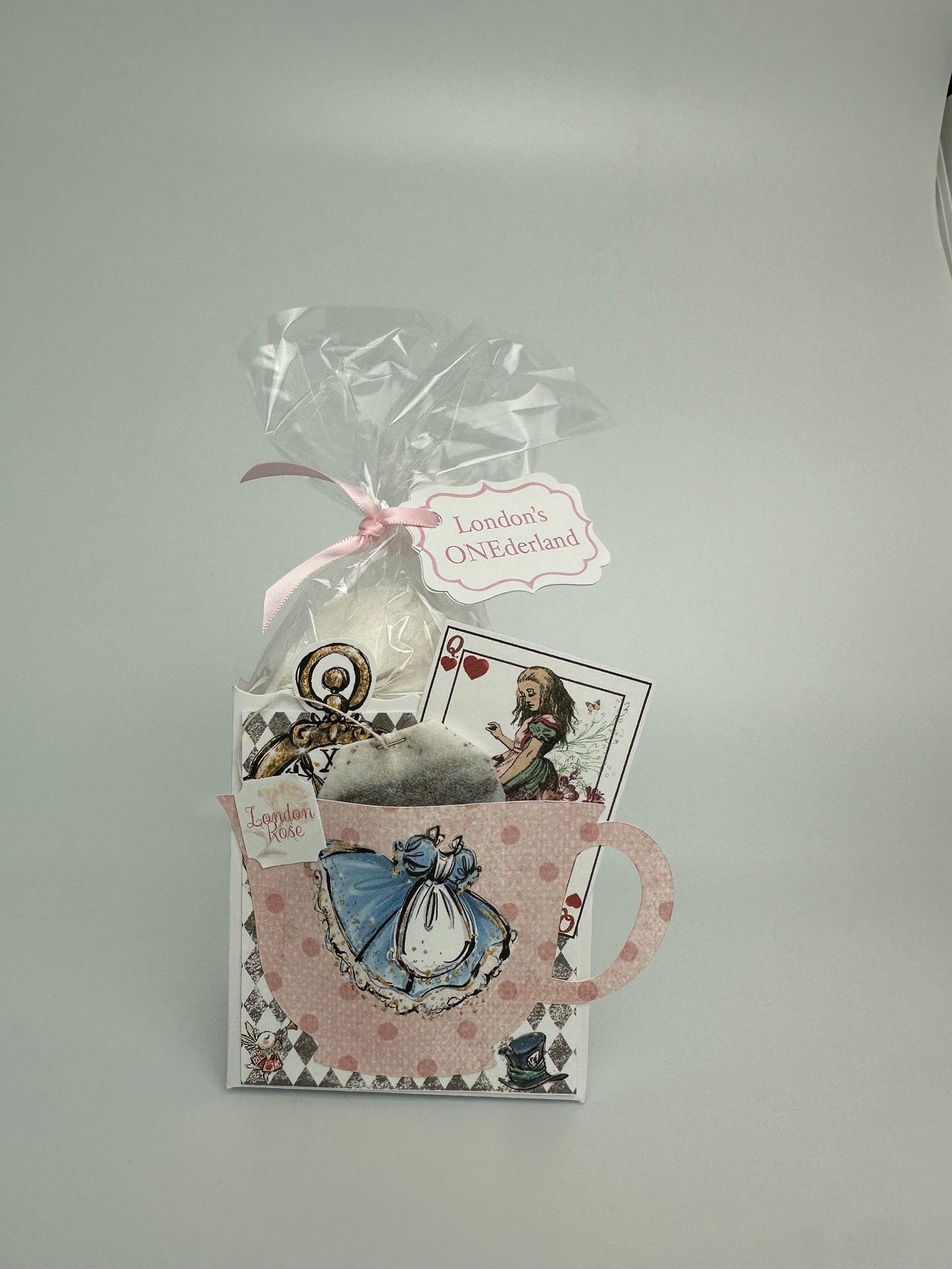 Alice in Wonderland Tea Party Favor Set of 3 Shabby Chic Polka Dots