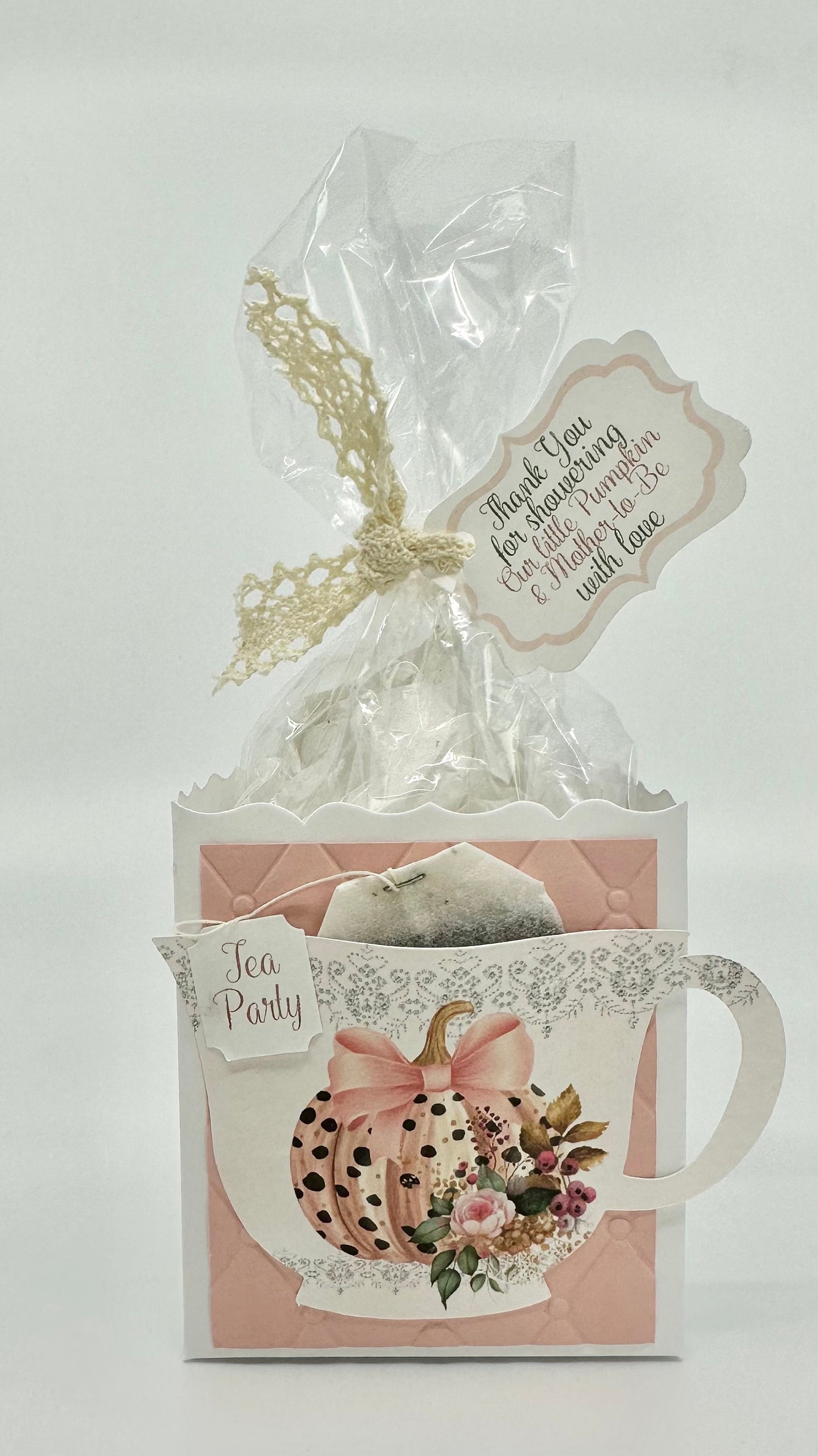 4 Polka Dot Pumpkin Brewing Tea Party Favors for Bridal Baby Showers Weddings Birthday Special Corporate Event Planning