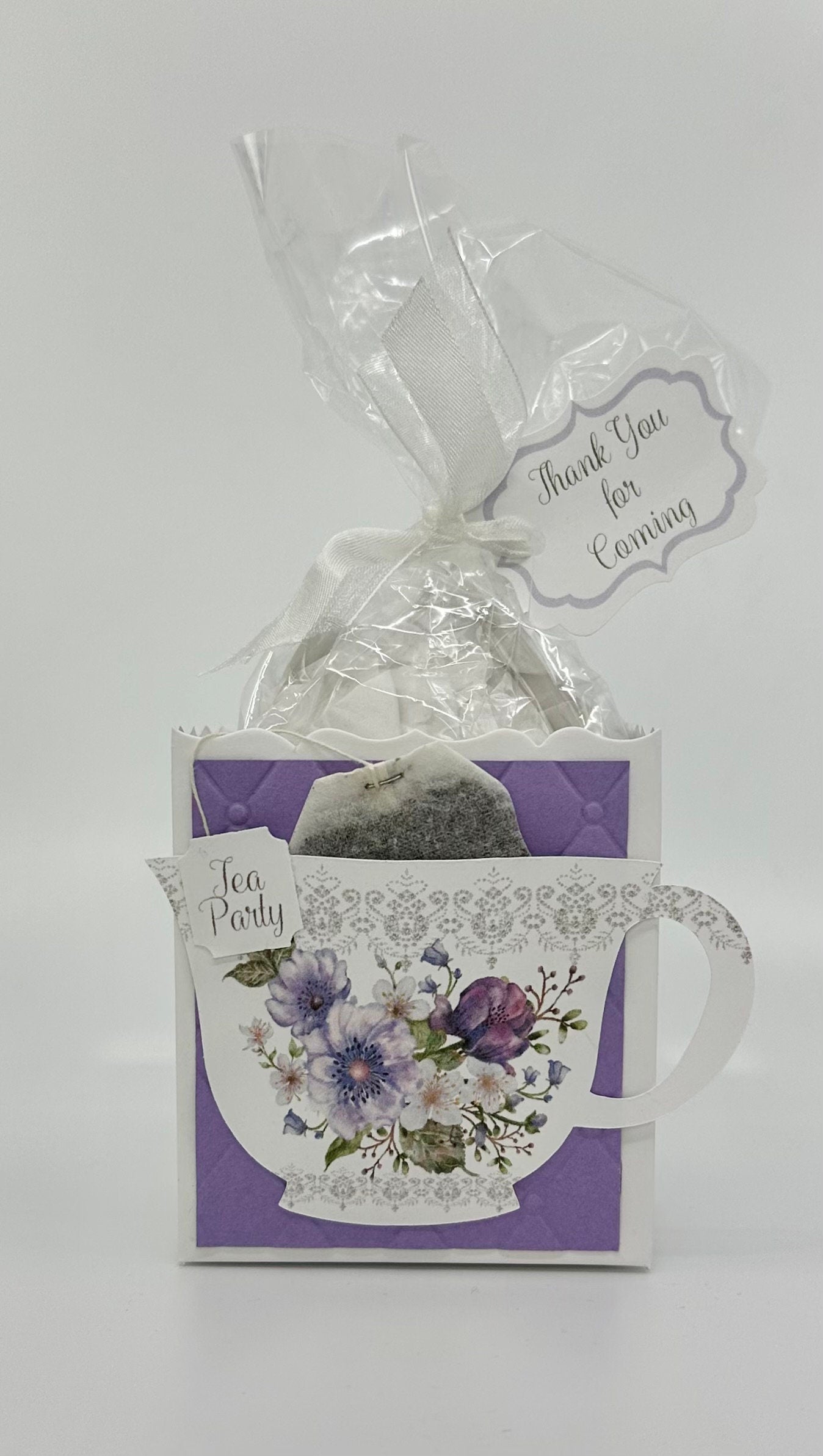 Purple Anemone Bouquet Tea Party Ensemble