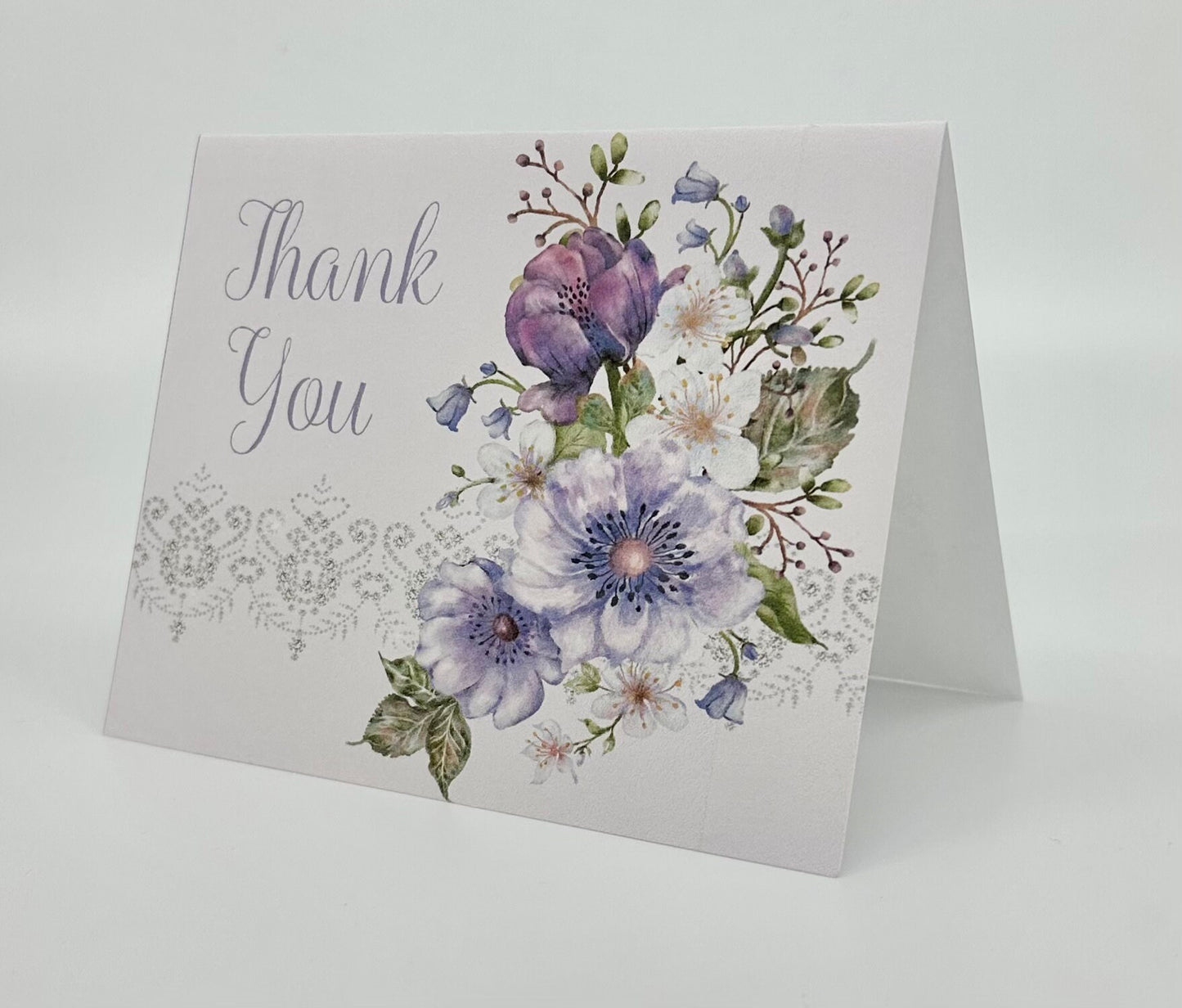 Purple Anemone Bouquet Tea Party Ensemble