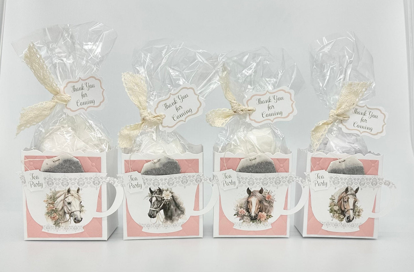 4 Kentucky Derby Day Horse Race Tea Party Favors Gift Boxes by Paper Fascinator for Bridal Baby Shower Birthday Special Event Table Decor