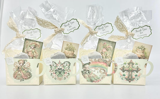 4 Irish Baroque Celtic St Patricks Day Tea Party Favors for bridal baby shower birthday wedding milestone celebration