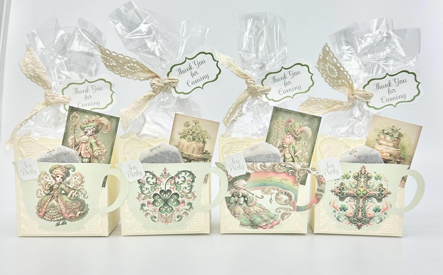 4 Irish Baroque Celtic St Patrick's Day Tea Party Favors