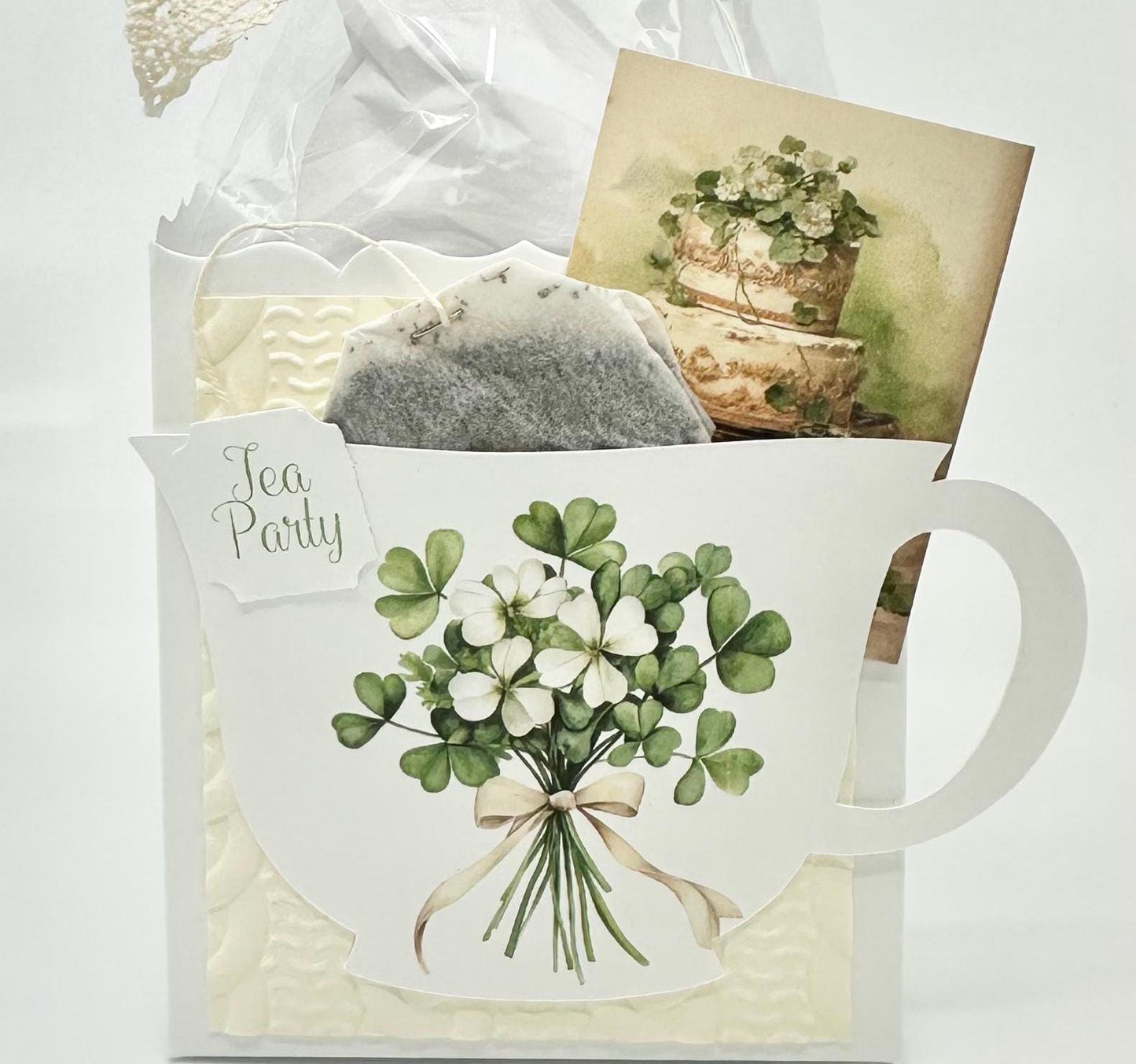 Beau-tea-ful Irish Clover Tea Party Favor for bridal shower wedding birthday milestone St Patrick’s Day by the Paper Fascinator