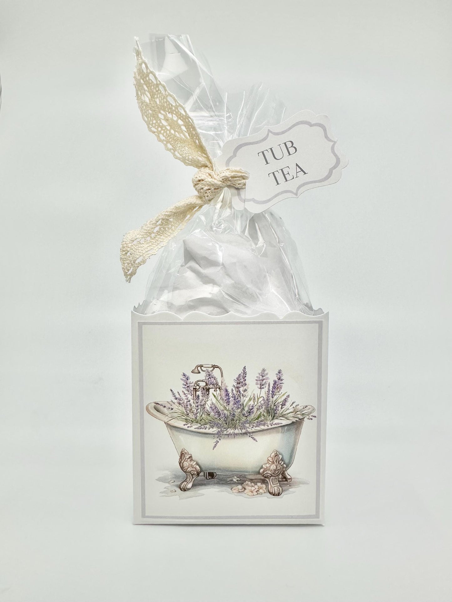 Lavender Bath Tub Tea Party Favor by the Paper Fascinator for Bridal Baby Showers Birthdays Special Events Spa Relaxation Gifts