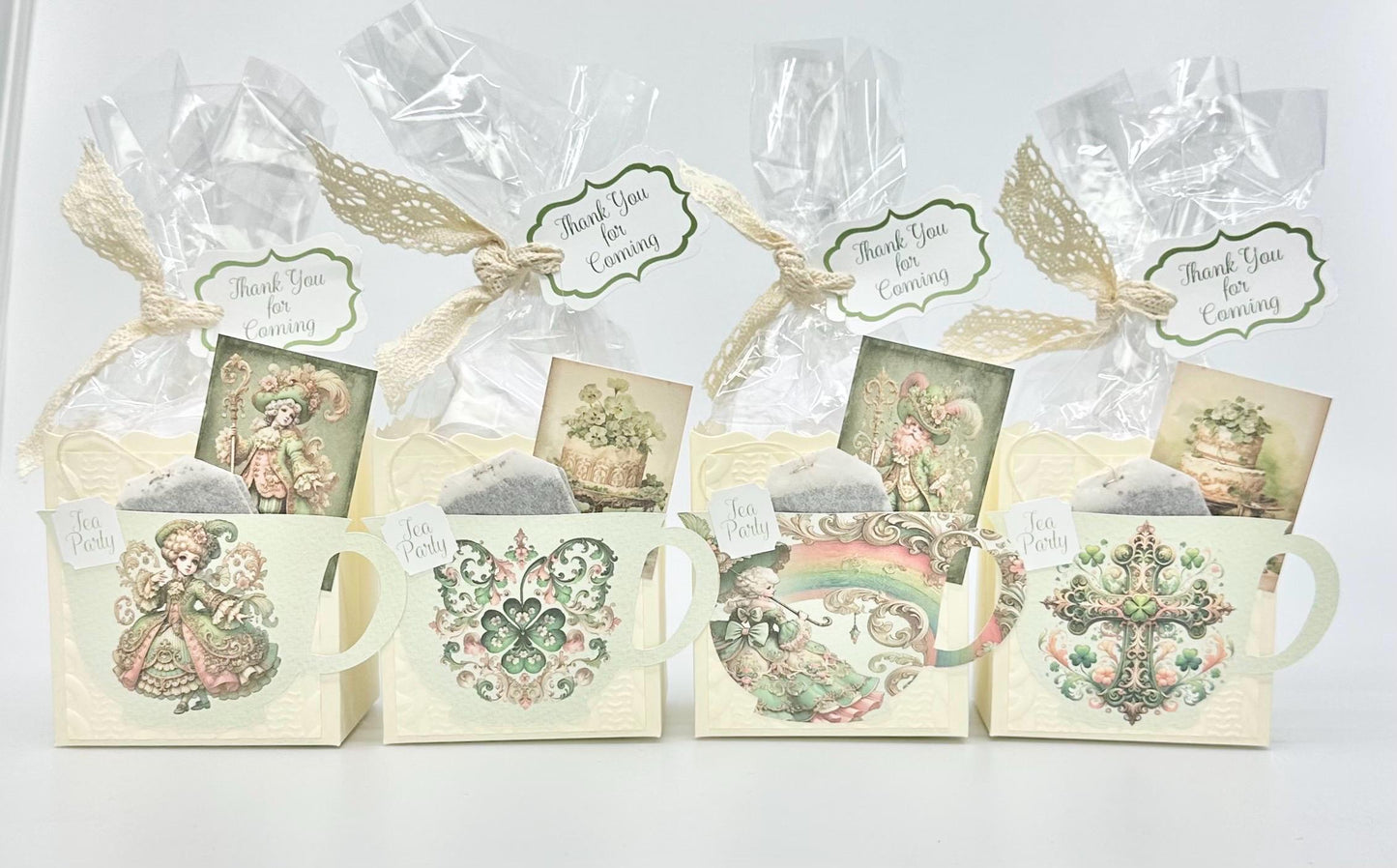 Baroque Lord and Lady Tea Party Favor for bridal baby birthday wedding milestone celebration St Patricks Day