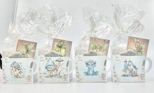 Green Fairy Tea Party Favor Box: Personalized Baby Shower Gift