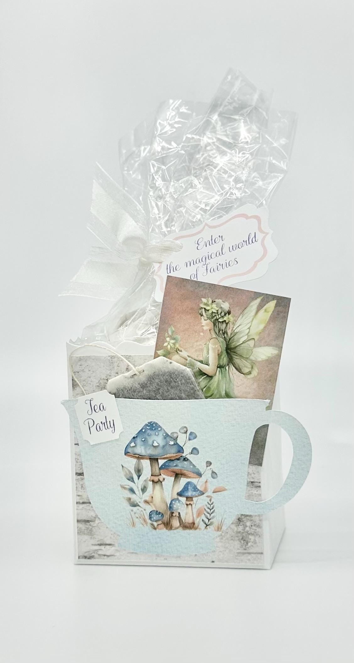 Green Fairy Tea Party Favor Box: Personalized Baby Shower Gift