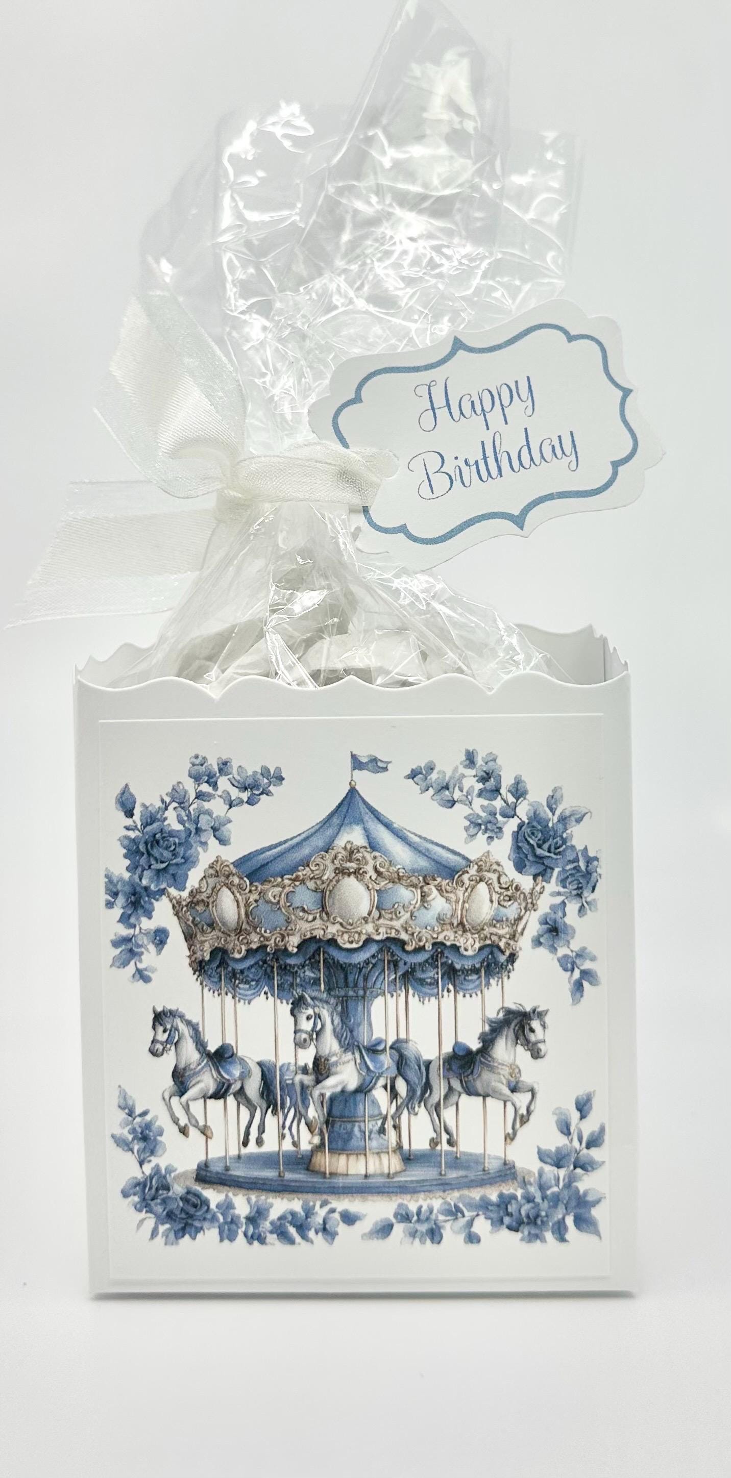 Circus Carnival Horse Carousel Party Favors Gift Box & Bag for Bridal Baby Shower Birthday Adult Child