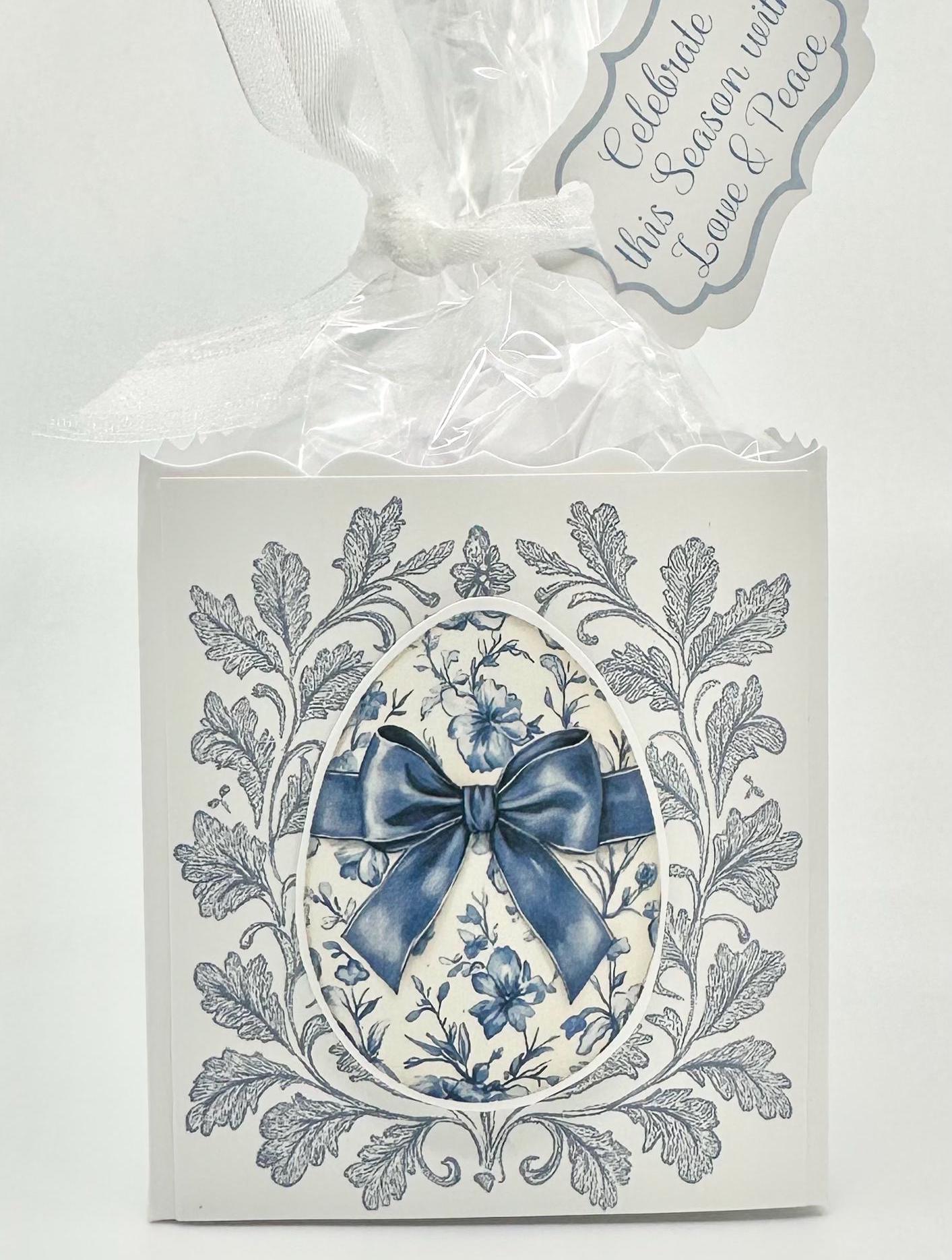 3-D Toile Easter Egg Gift Basket Box and Bag Party Favors