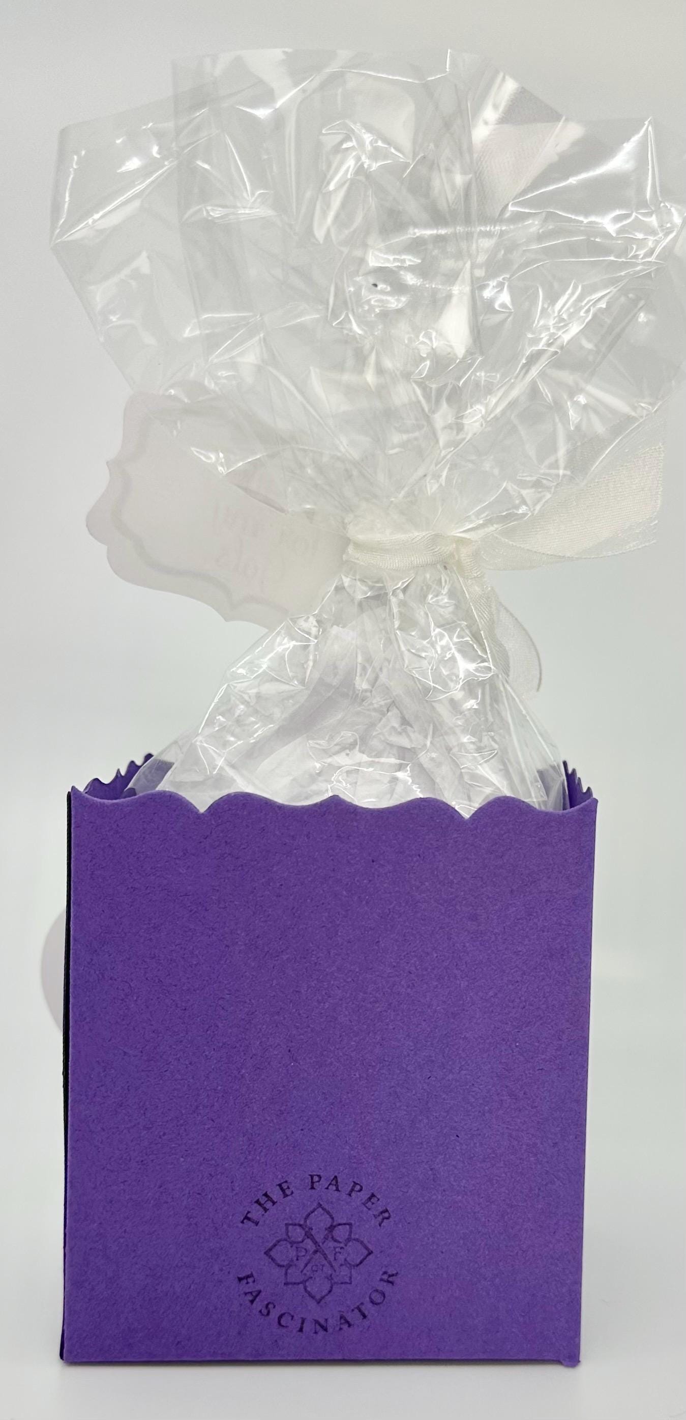 Red & Purple Tea Party Favor Box, Bridal Shower Gift