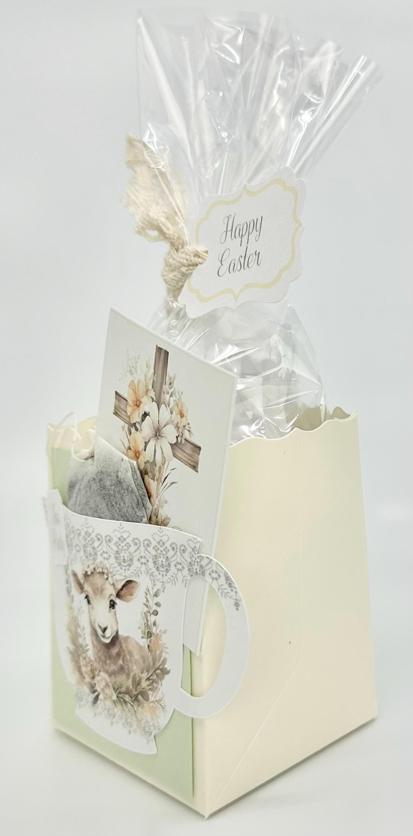 Easter Lamb Tea Party Favor Gift Box & Bag for Basket