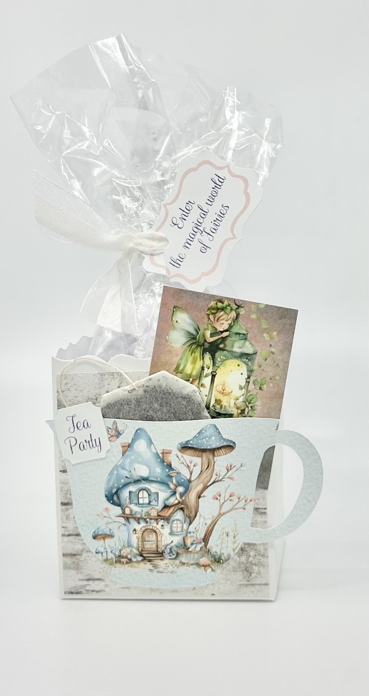 Green Fairy Tea Party Favor Box: Personalized Baby Shower Gift