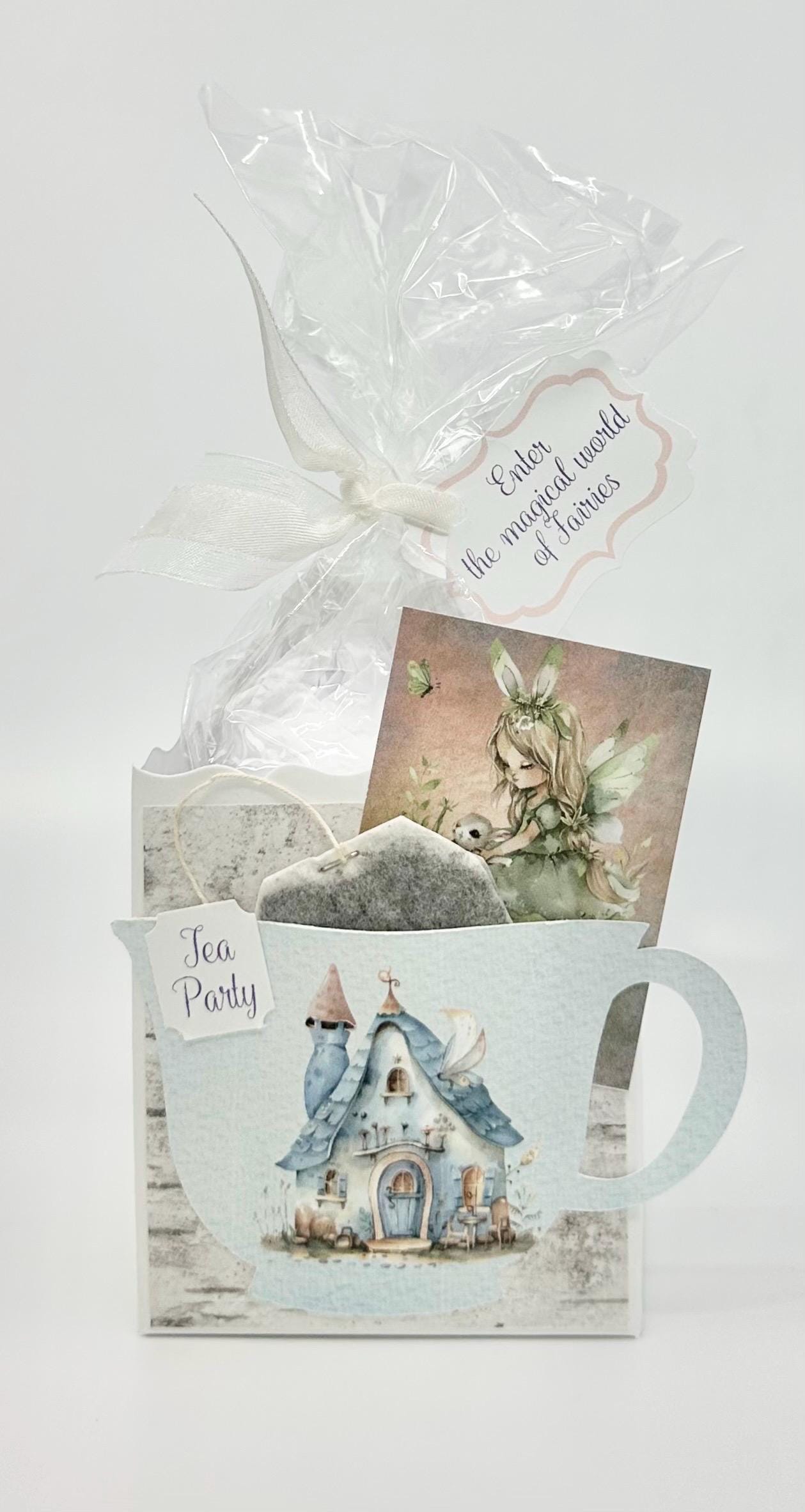 Green Fairy Tea Party Favor Box: Personalized Baby Shower Gift