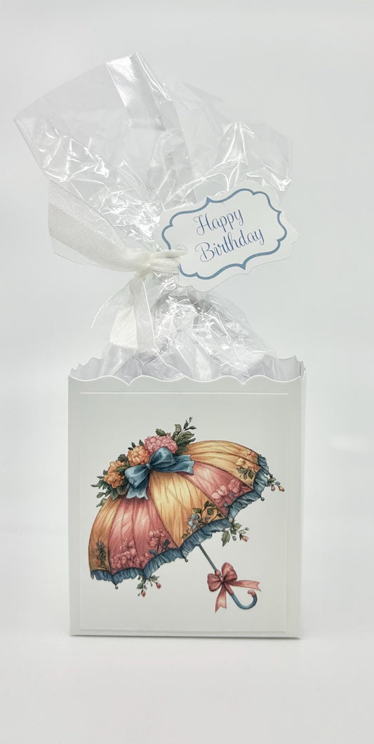 Parasol Umbrella Party Favors Gift Box & Bag for Bridal Baby Shower Birthday Adult Child