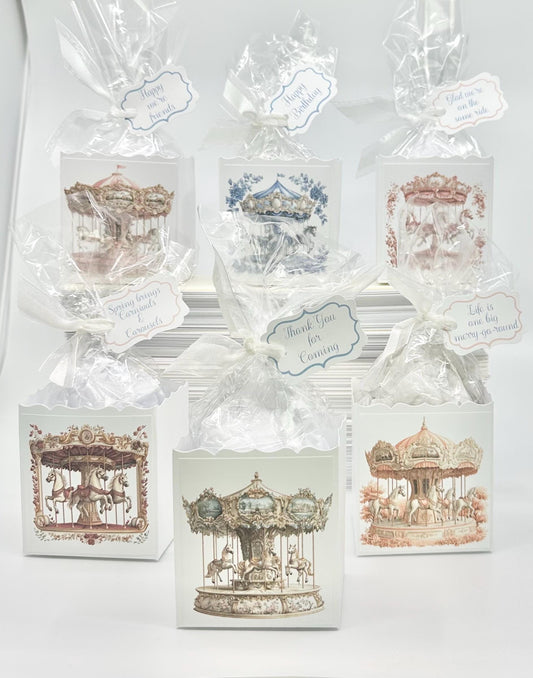 Circus Carnival Horse Carousel Party Favors Gift Box & Bag for Bridal Baby Shower Birthday Adult Child