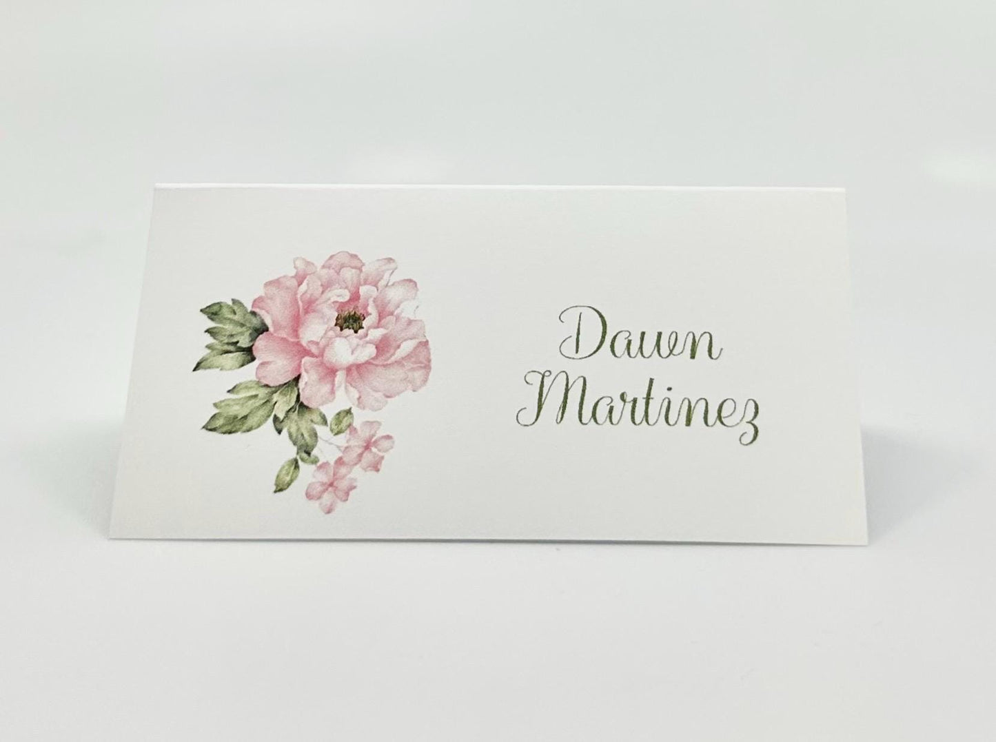 Choice of Pink Peony Tea Party Placecards