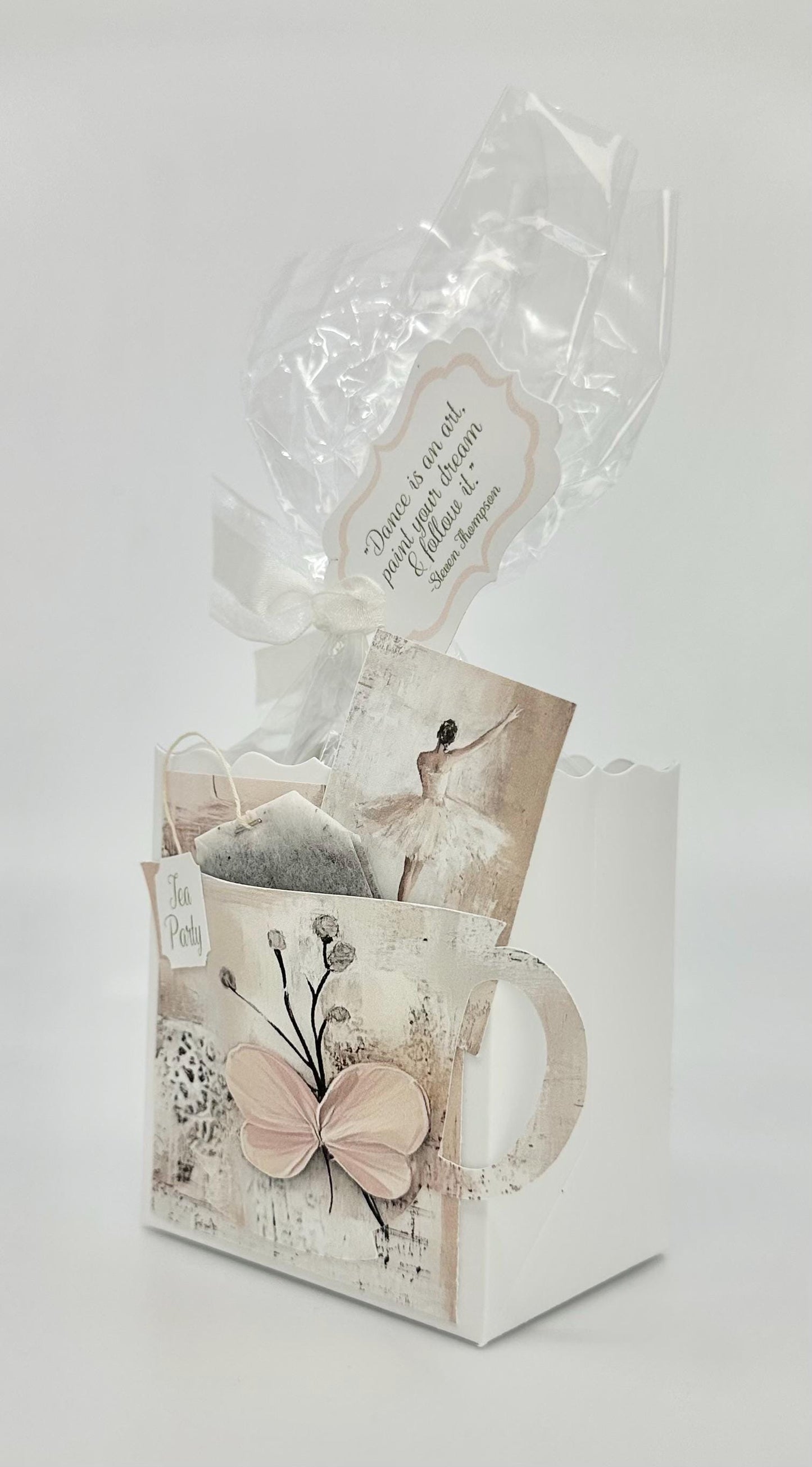 Ballerina Gift Box Bag Tea Party Favor Birthday Decoupage Brewing Table Decor