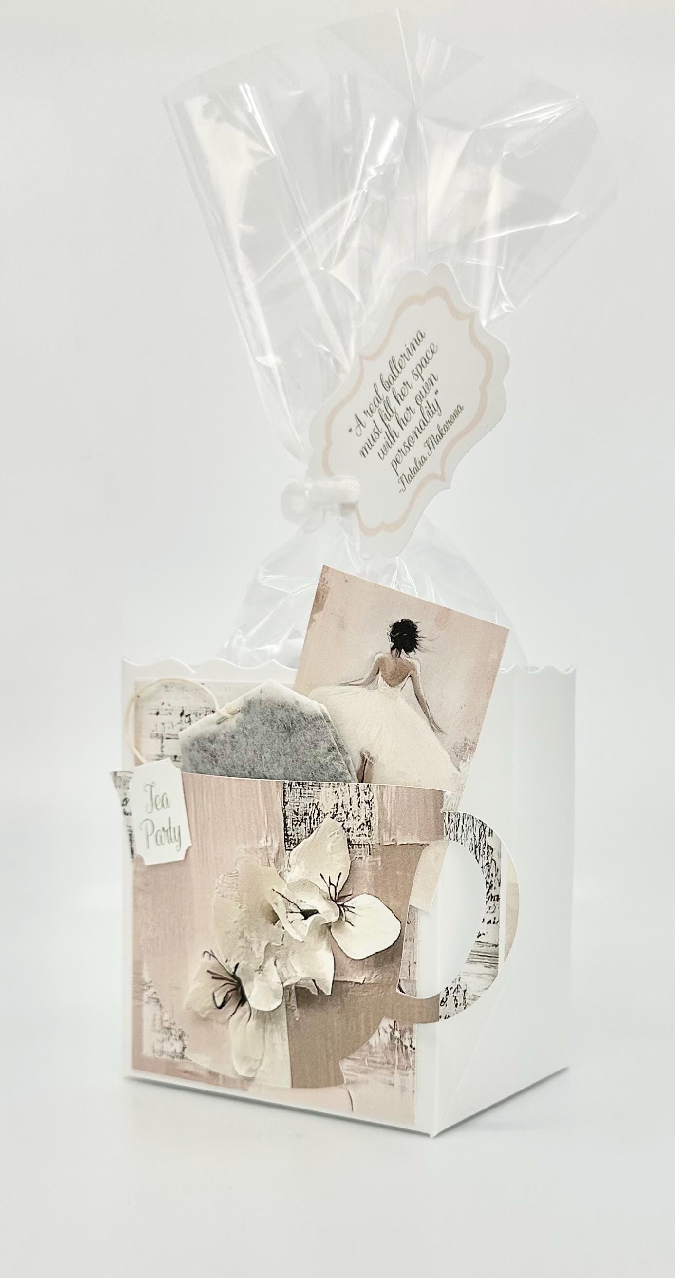 Ballerina Gift Box Bag Tea Party Favor Birthday Decoupage Brewing Table Decor