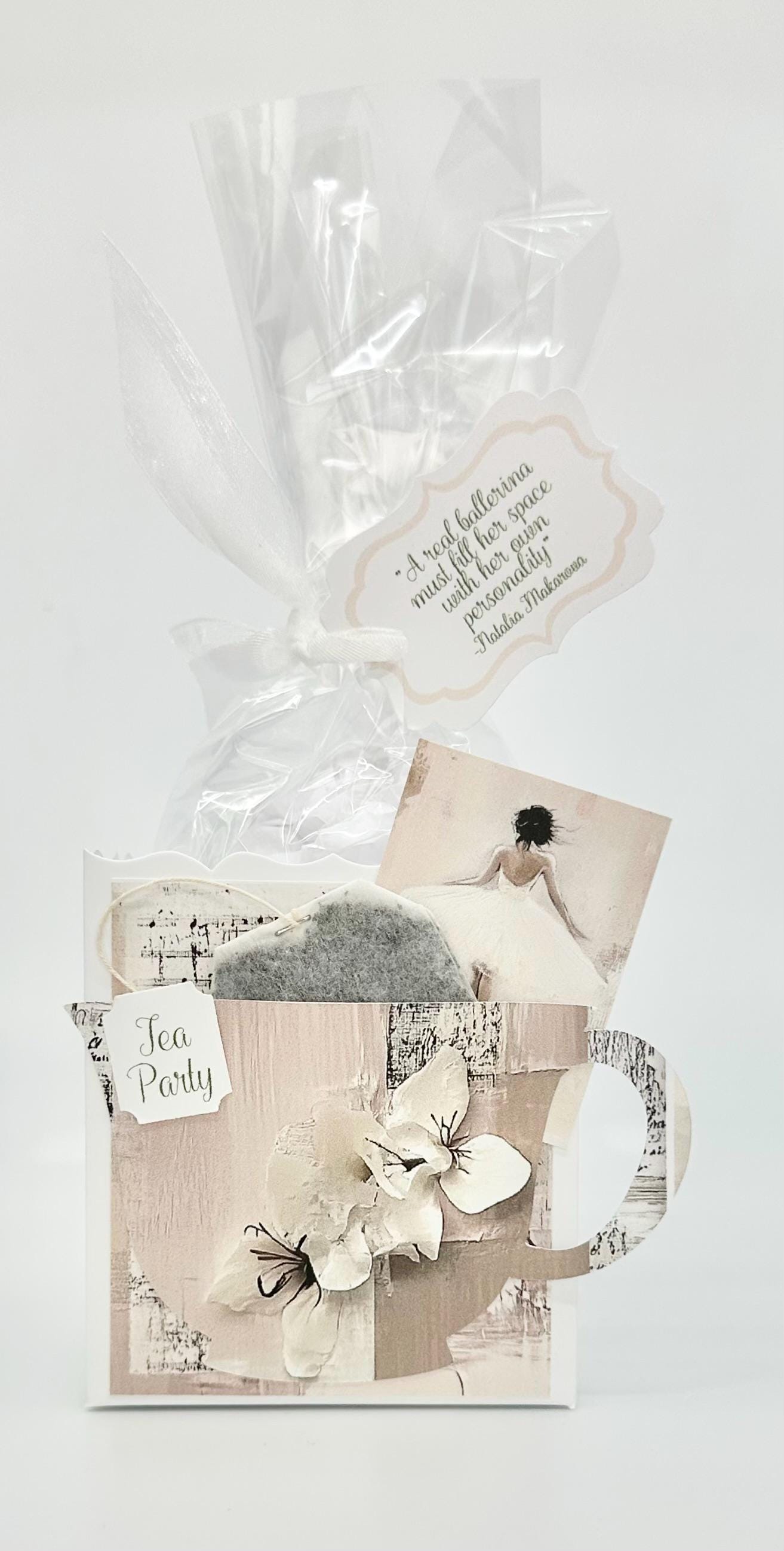 Ballerina Gift Box Bag Tea Party Favor Birthday Decoupage Brewing Table Decor
