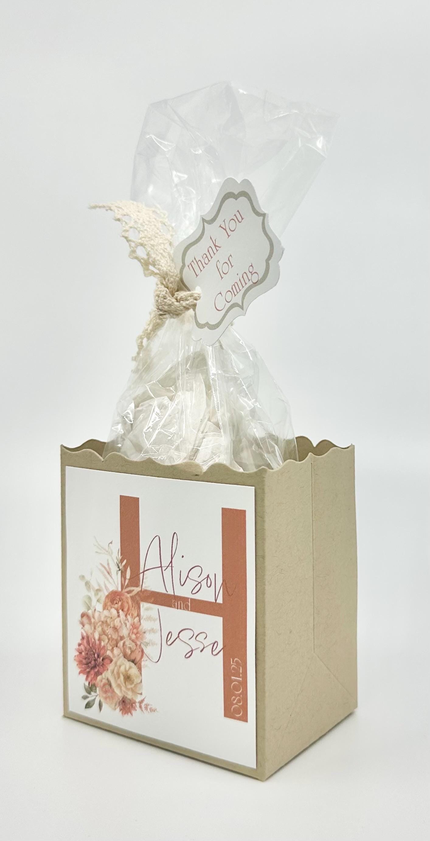 Fall Terracotta Bouquet on Crumb Cake Box Tea Party Favor Gift & Bag Wedding Bridal Baby Shower Birthday Special Corporate Event Planning