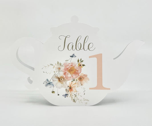 You Are My Cup of Tea Beau-Tea-Ful Teapot Table Assignment Signs by Paper Fascinator for Bridal Baby Shower Birthday Events