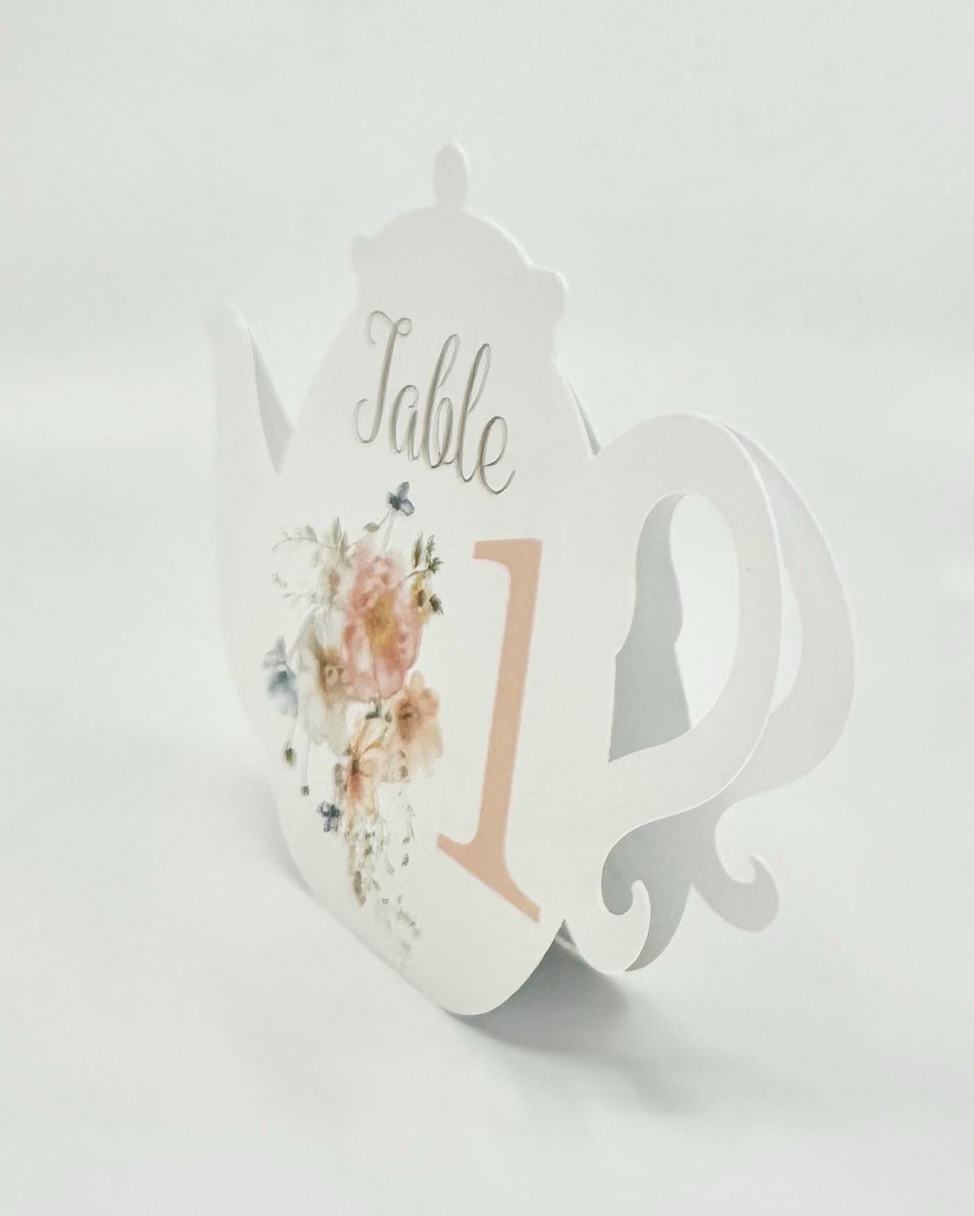 You Are My Cup of Tea Beau-Tea-Ful Teapot Table Assignment Signs by Paper Fascinator for Bridal Baby Shower Birthday Events