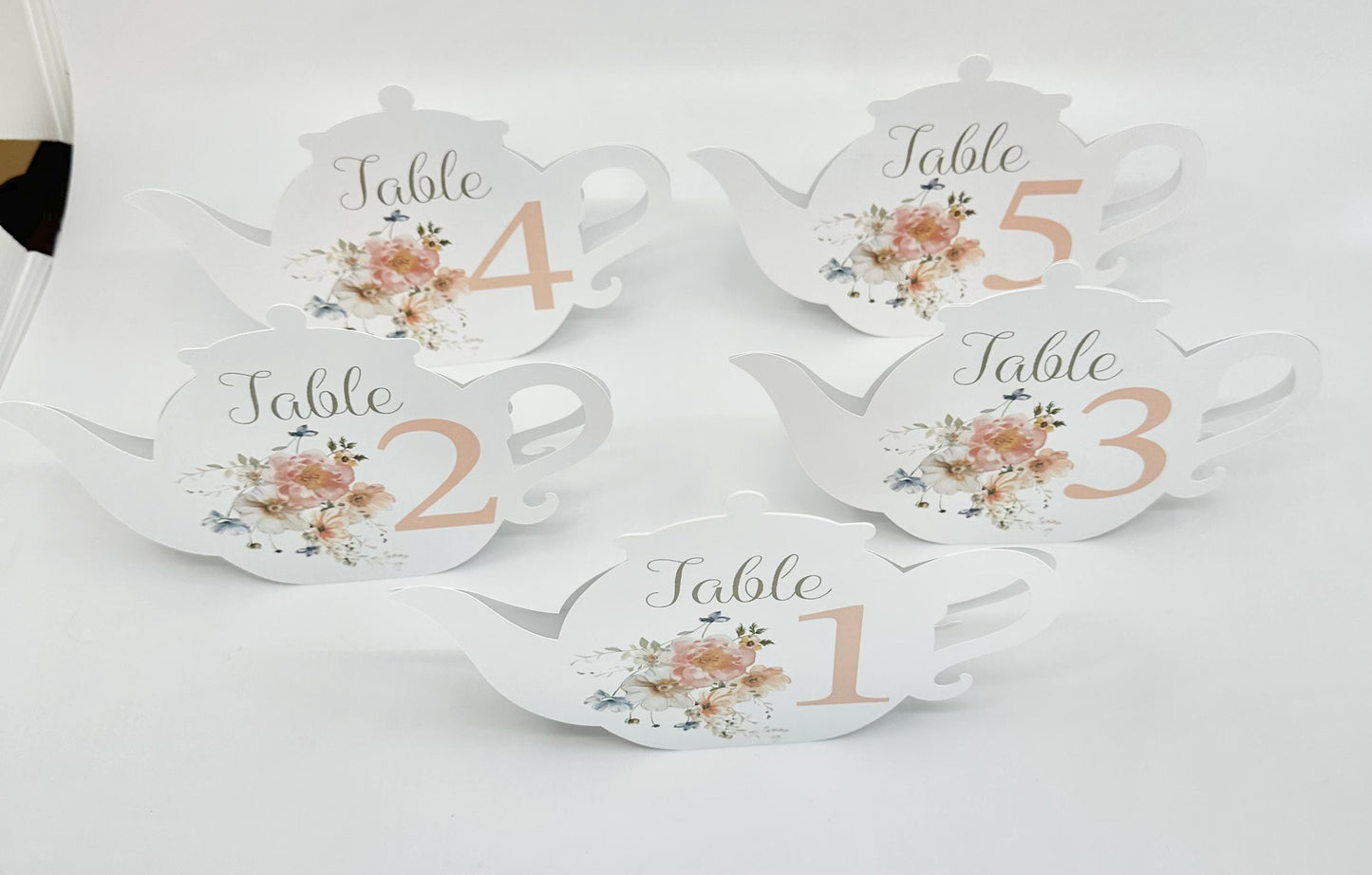 You Are My Cup of Tea Beau-Tea-Ful Teapot Table Assignment Signs by Paper Fascinator for Bridal Baby Shower Birthday Events