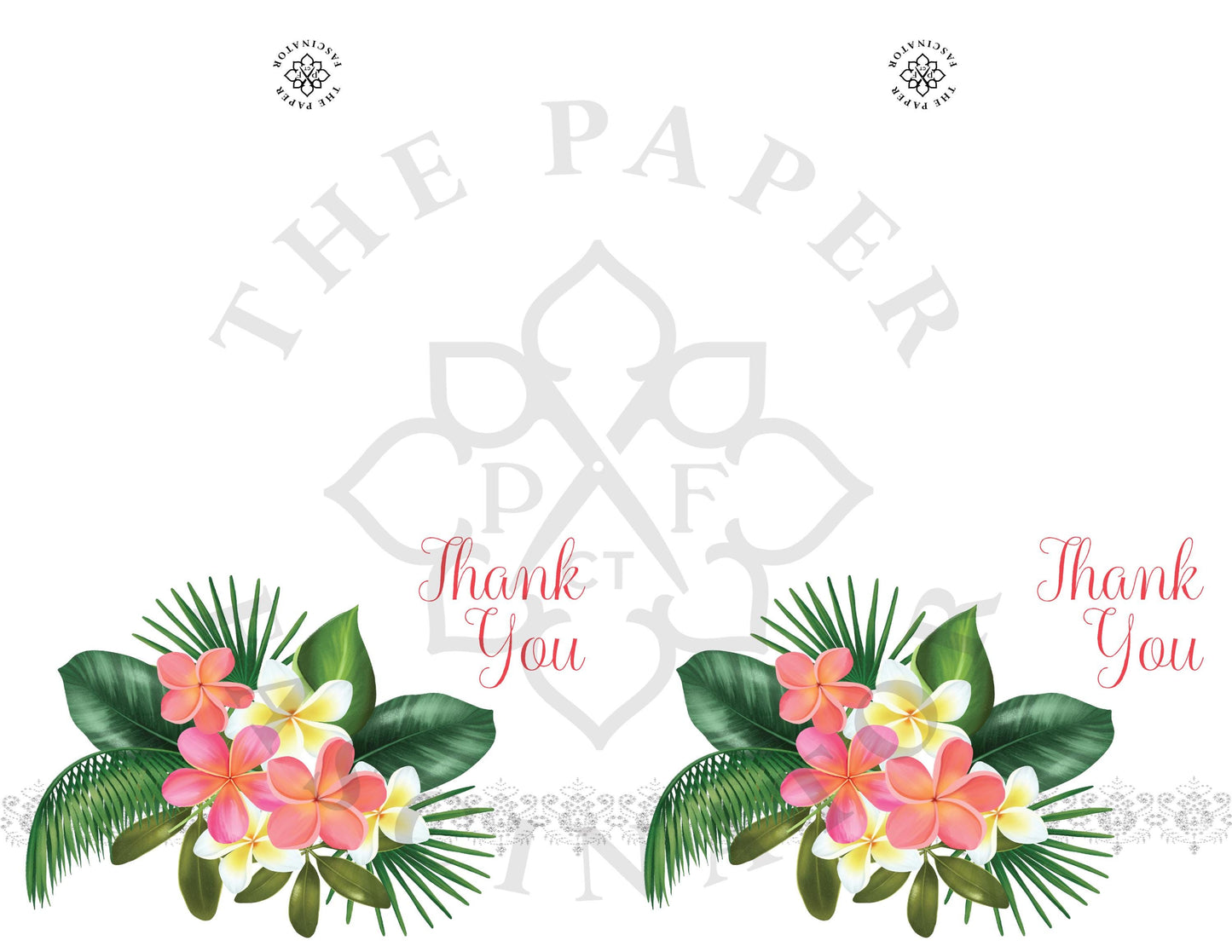 Digital Tropical Island Destination Thank You Cards Instant Download