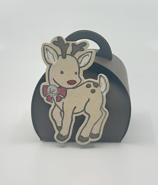 Rudolph Reindeer Mini Party Favor Gift Box