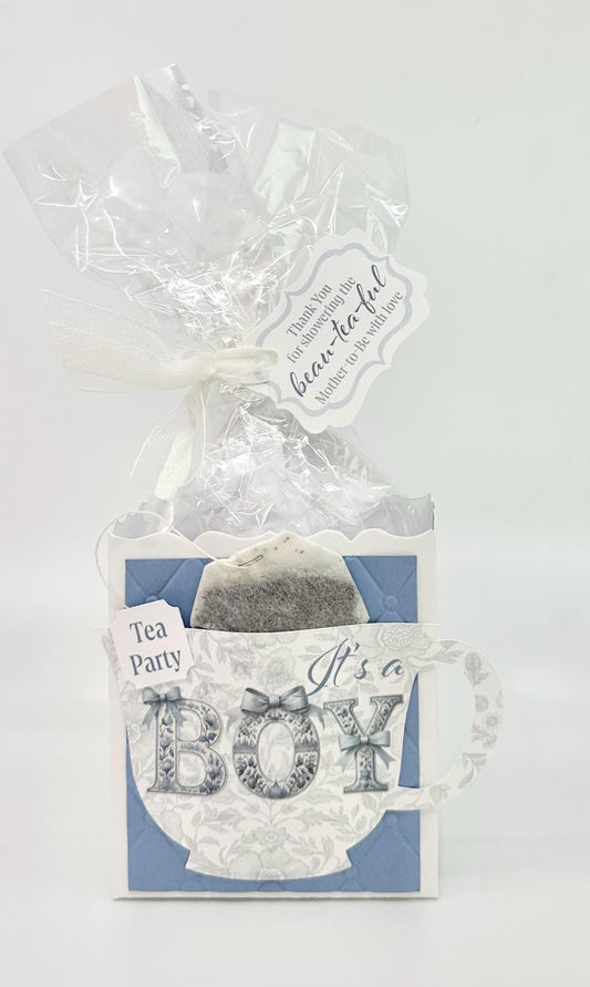 Chinoiserie Baby Boy Shower Favor Box: Tea Party Gift