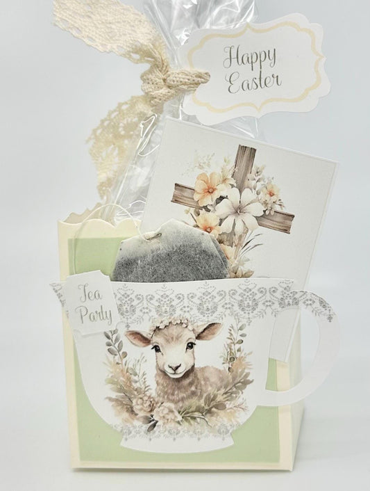 Easter Lamb Tea Party Favor Gift Box & Bag for Basket