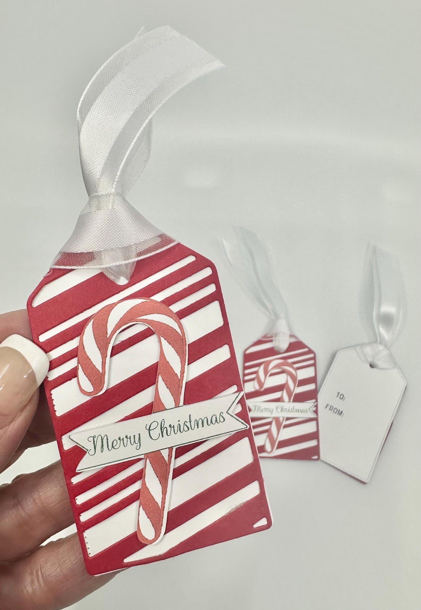 Candy Cane Gift Tags Christmas Holiday - pack of 3